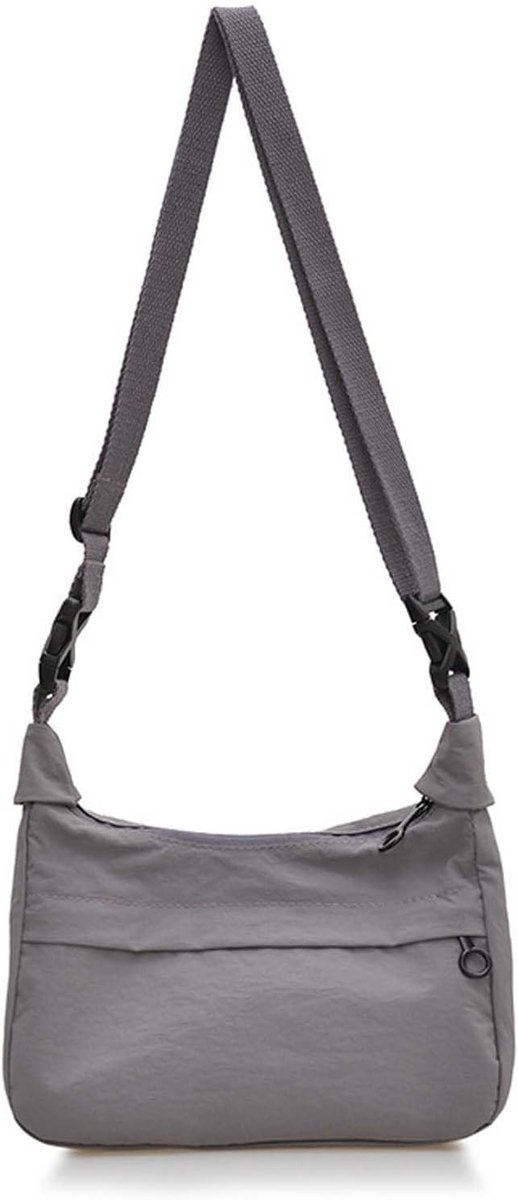 Grijze schoudertas voor dames, kleine en elegante schoudertas met verstelbare bandjes, werk en reizen, gemaakt van - ShopVlot