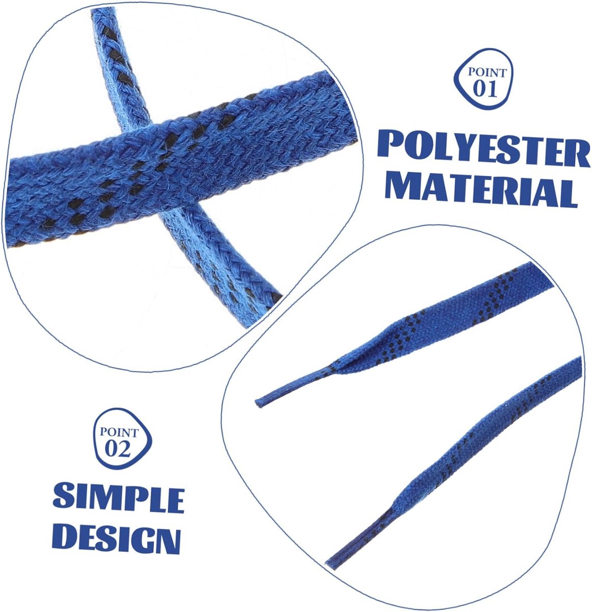 Waxed Flat Hockey Shoelaces for Ice Hockey, Sports Shoes, Durable Wear-Proof Shoelaces, Suitable for Ice Skates - ShopVlot