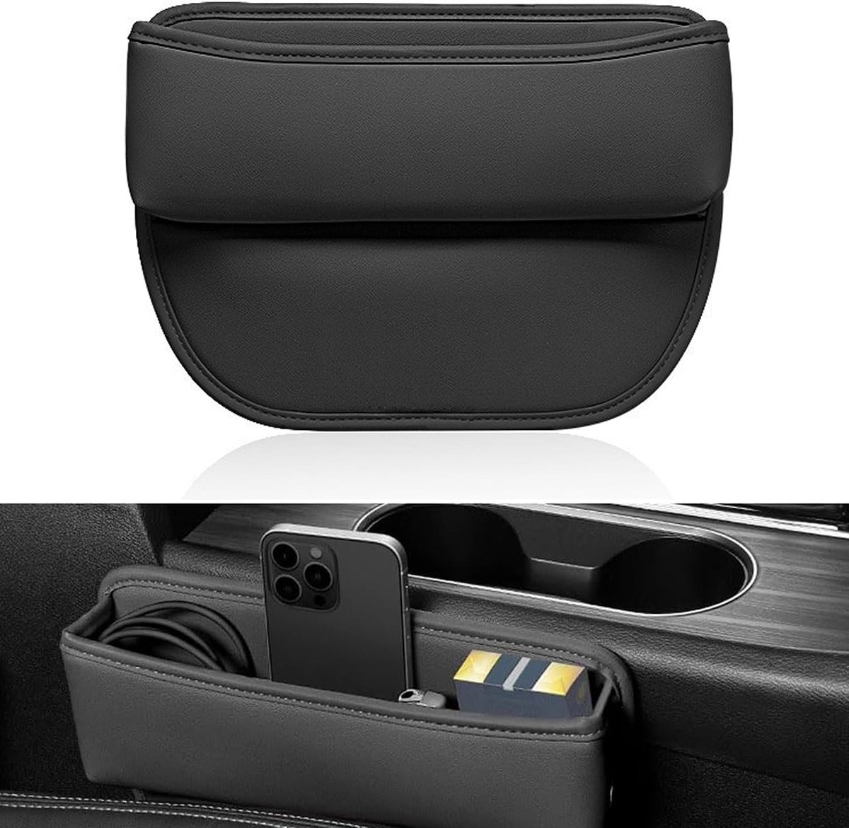 Car Seat Storage Box Car Seat Opening Filler Organizer - Car Seat Gap Organizer for Most Models Storage of Cell - ShopVlot