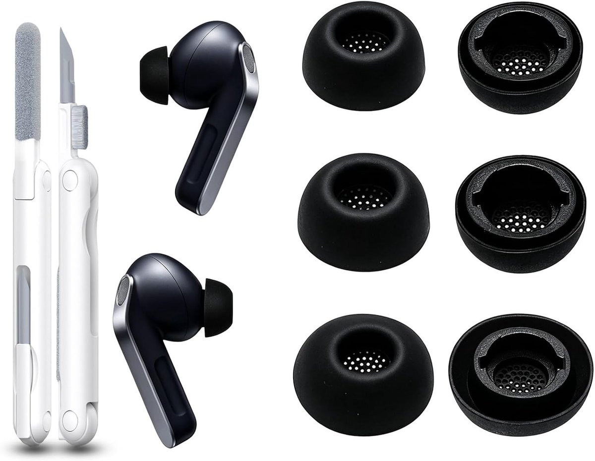 Adhiper Siliconen oordopjes voor Galaxy Buds4 Pro (2026), 3 paar S/M/L vervangende opzetstukken met stofbescherming - ShopVlot
