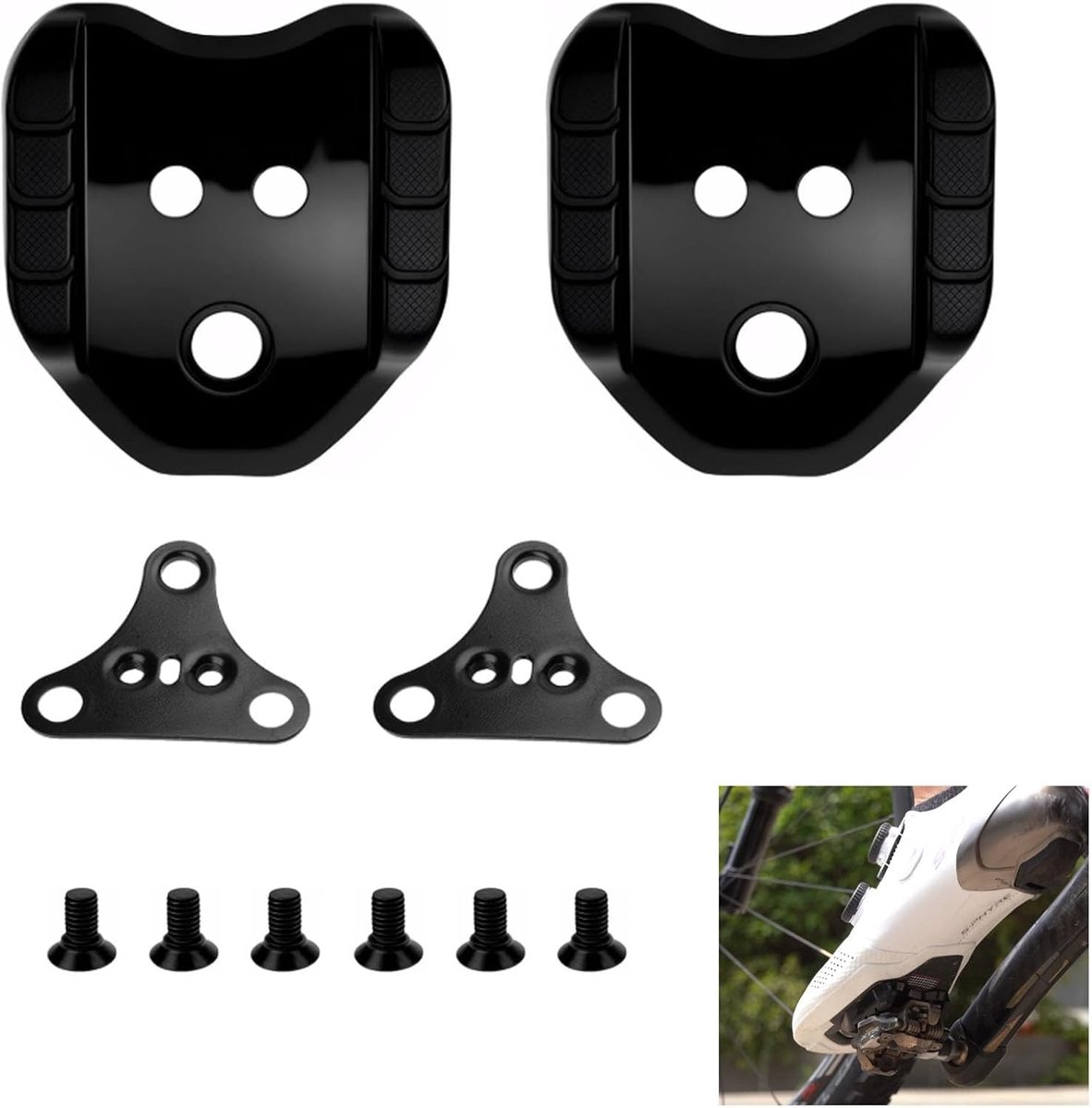 SPD-adapterplaat, compatibel met Shimano SPD-plaatadapter SM-SH41, 3-gaats naar SPD-converter voor racefiets en - ShopVlot