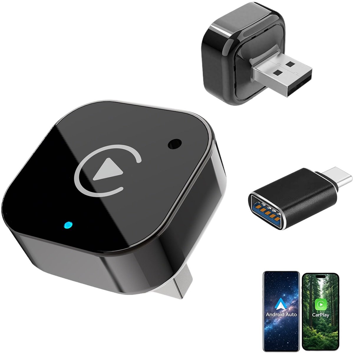 Solidchoice - Draadloze Adapter voor Android Auto en CarPlay