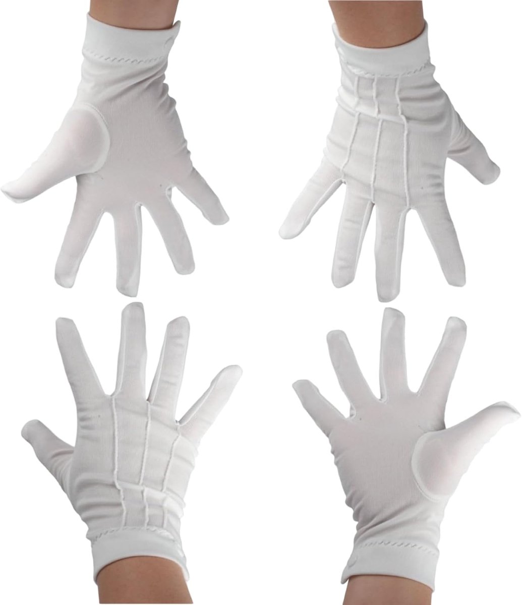 Witte handschoenen - nylon - wasbaar en herbruikbaar - ideaal voor ceremonies - ShopVlot