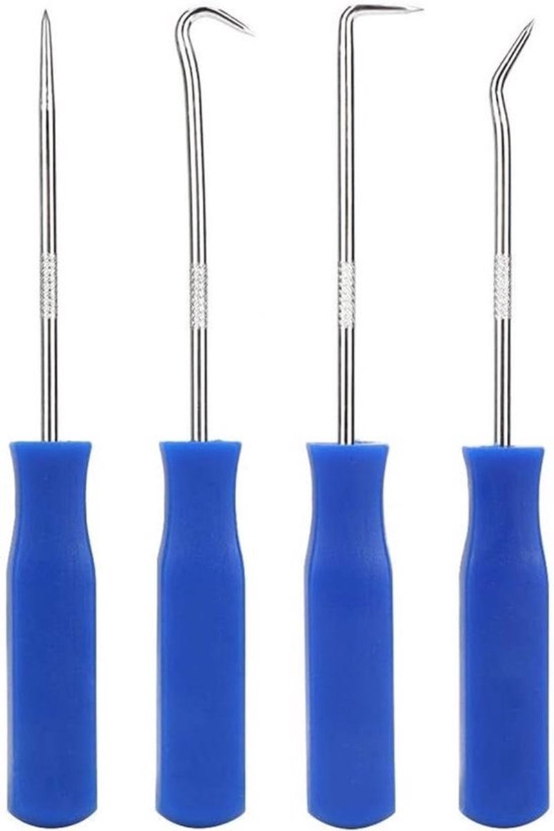 Pick and Hook Set 4pcs/set - O-Ring en Olieafdichtingsverwijderaar Handgereedschap
