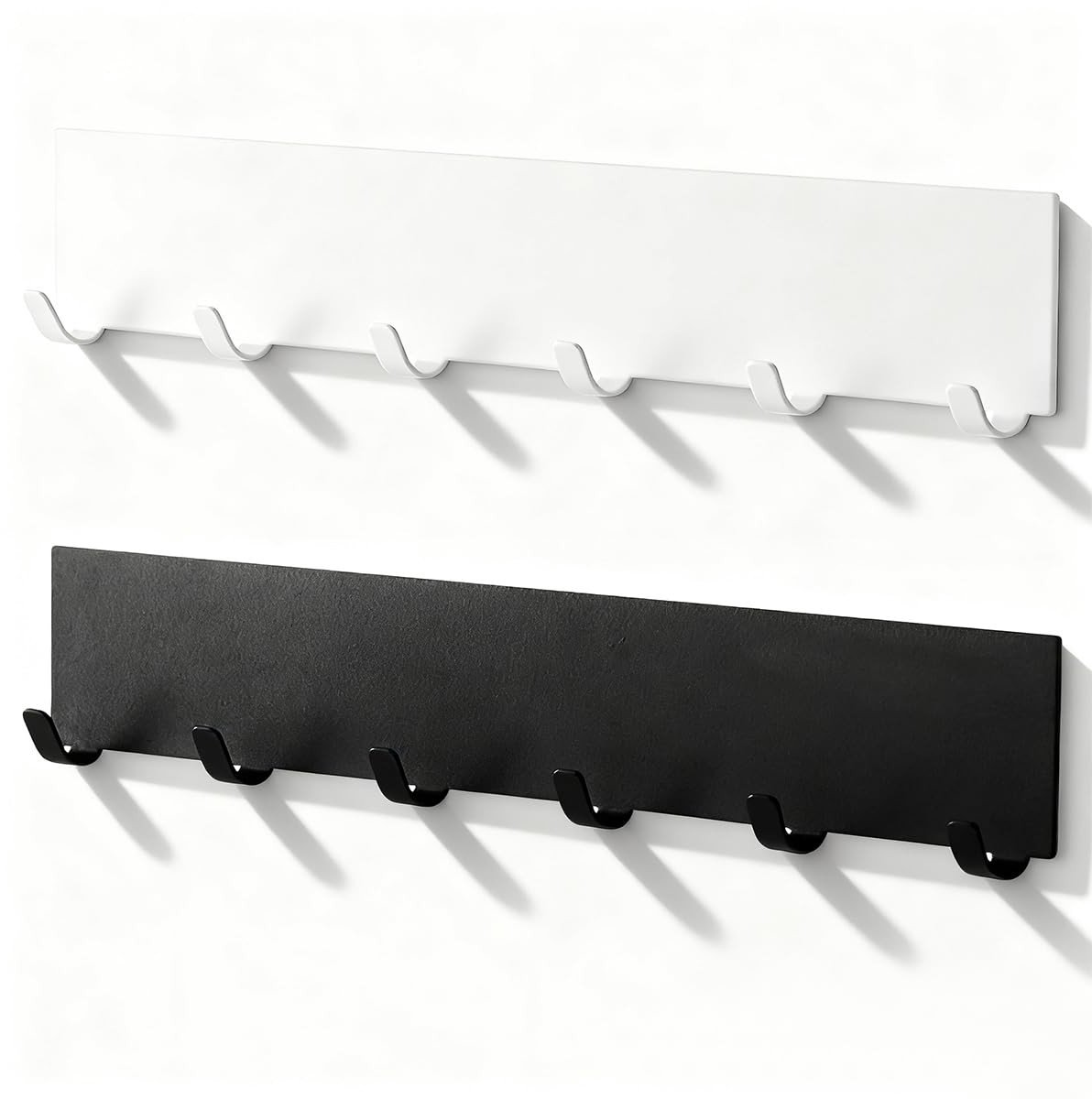 Solidchoice - 2 Stuks Sleutelhouder met 6 Haken voor Muurbevestiging
