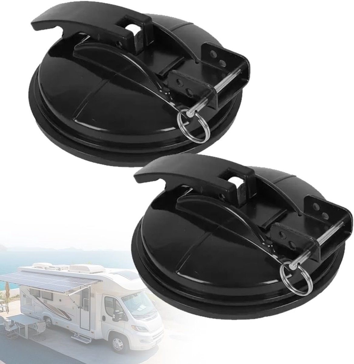 Luifelhouder voor camper - 2 stuks - vacuüm zuignap - ideaal voor ophangen van accessoires - ShopVlot