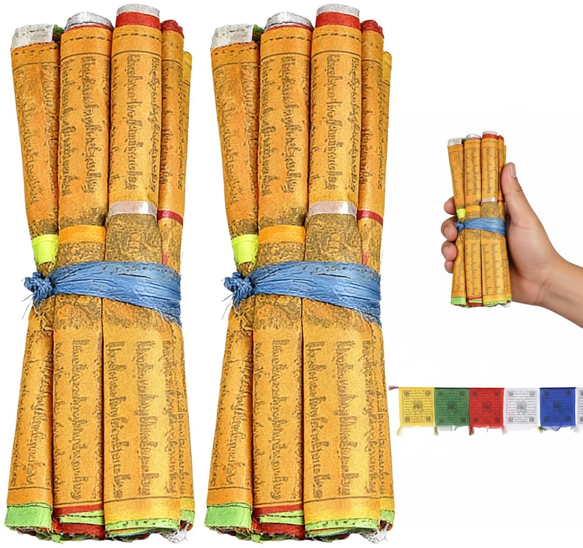 Solidchoice - Tibetaanse Gebedsvlaggen Set voor Meditatie en Decoratie