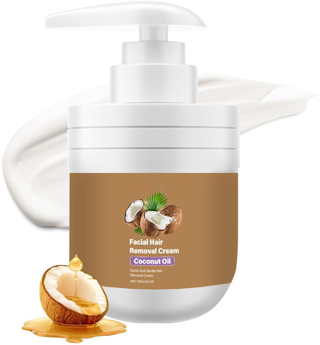 Solidchoice - Kokosolie Ontharingscrème voor Gezicht, Natuurlijke Formule