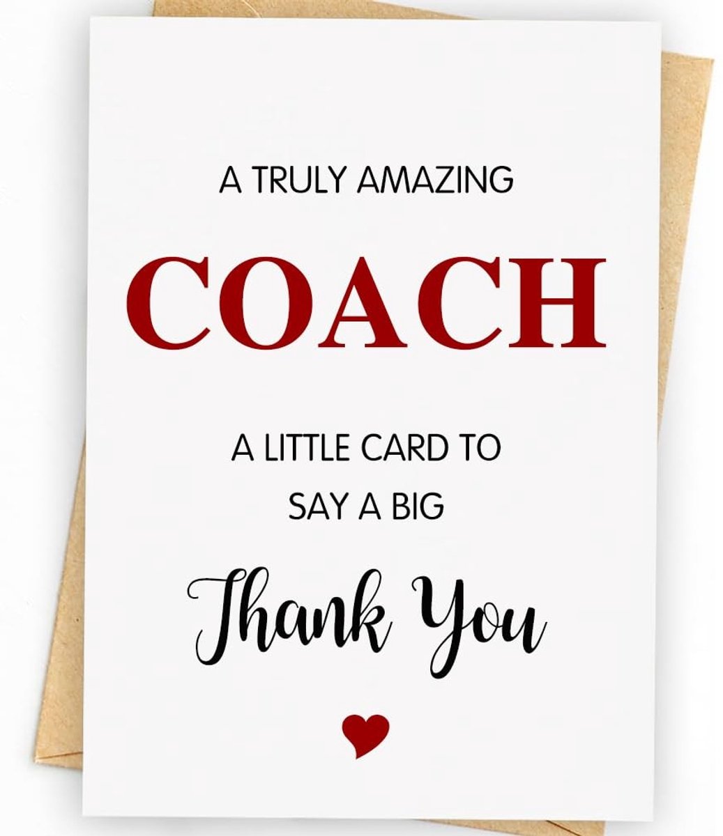 Solidchoice - Bedankkaart voor Trainers en Coaches, Unisex, 15 x 10 cm