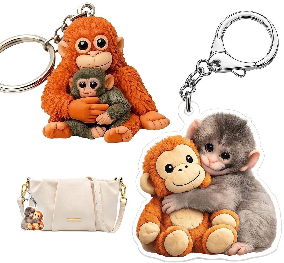 Solidchoice - Set van 2 Punch Monkey Sleutelhangers