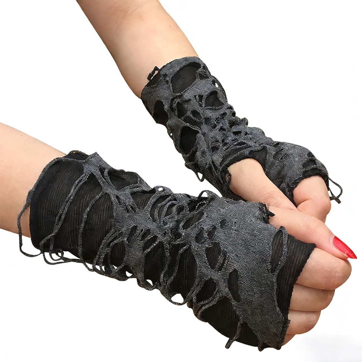 Punk-handschoenen - zwart - leren stijl - perfecte bescherming - ShopVlot
