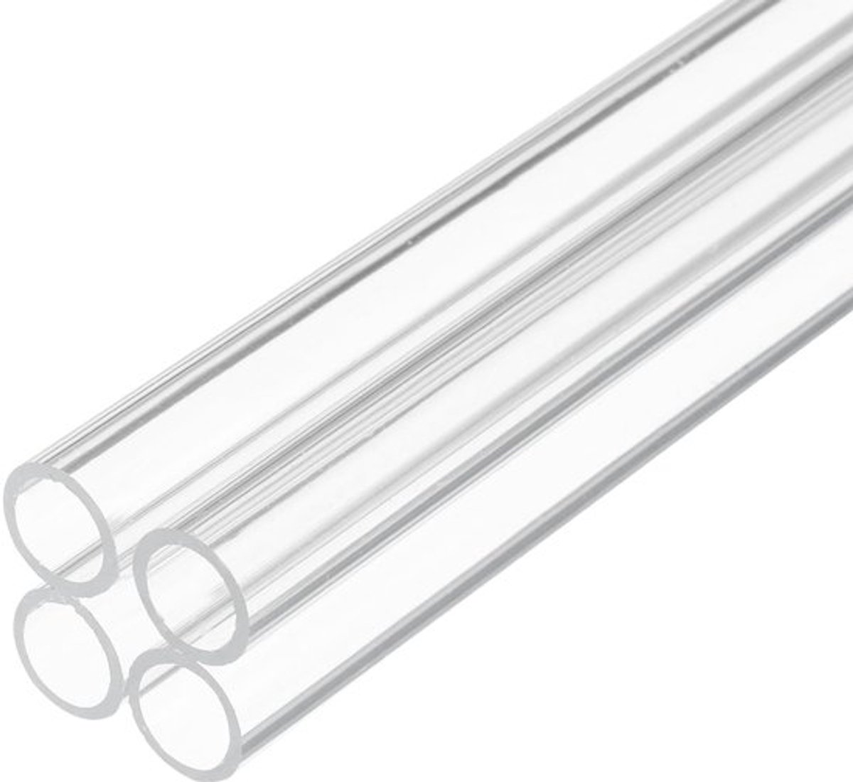 14 inch Duidelijke Plastic Rigid Buis 9mm x 12mm (0.4" x 1/2") Acrylbuis Ronde Polycarbonaatbuis, [voor Loodgieterij, Hydraulica, Aquarium, Doe-het-zelf] - 4 Pack