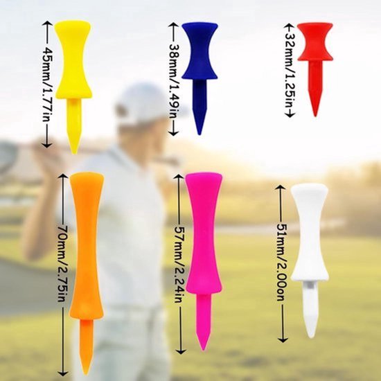 120 stuks Houten Golf Tees voor Golf Training - Lange Kasteel Golf Tees van Merkloos — afbeelding 2