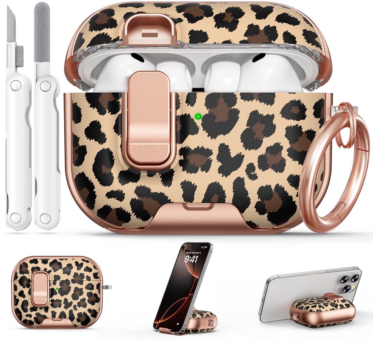 Solidchoice - Beschermcase voor AirPods Pro 3 met Telefoonhouder