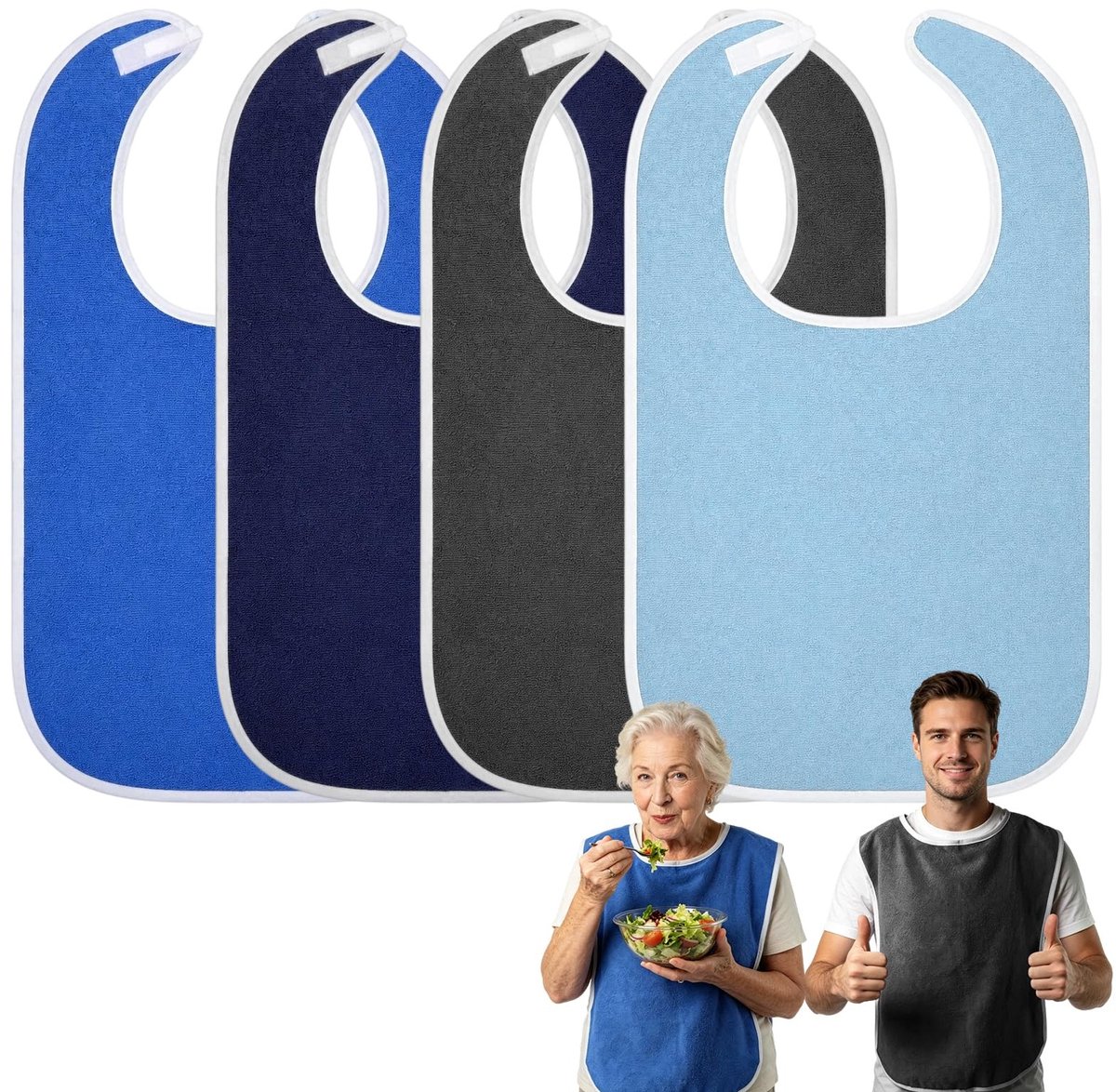 Solidchoice - Set van 4 Waterdichte en Wasbare Volwassen Slabben