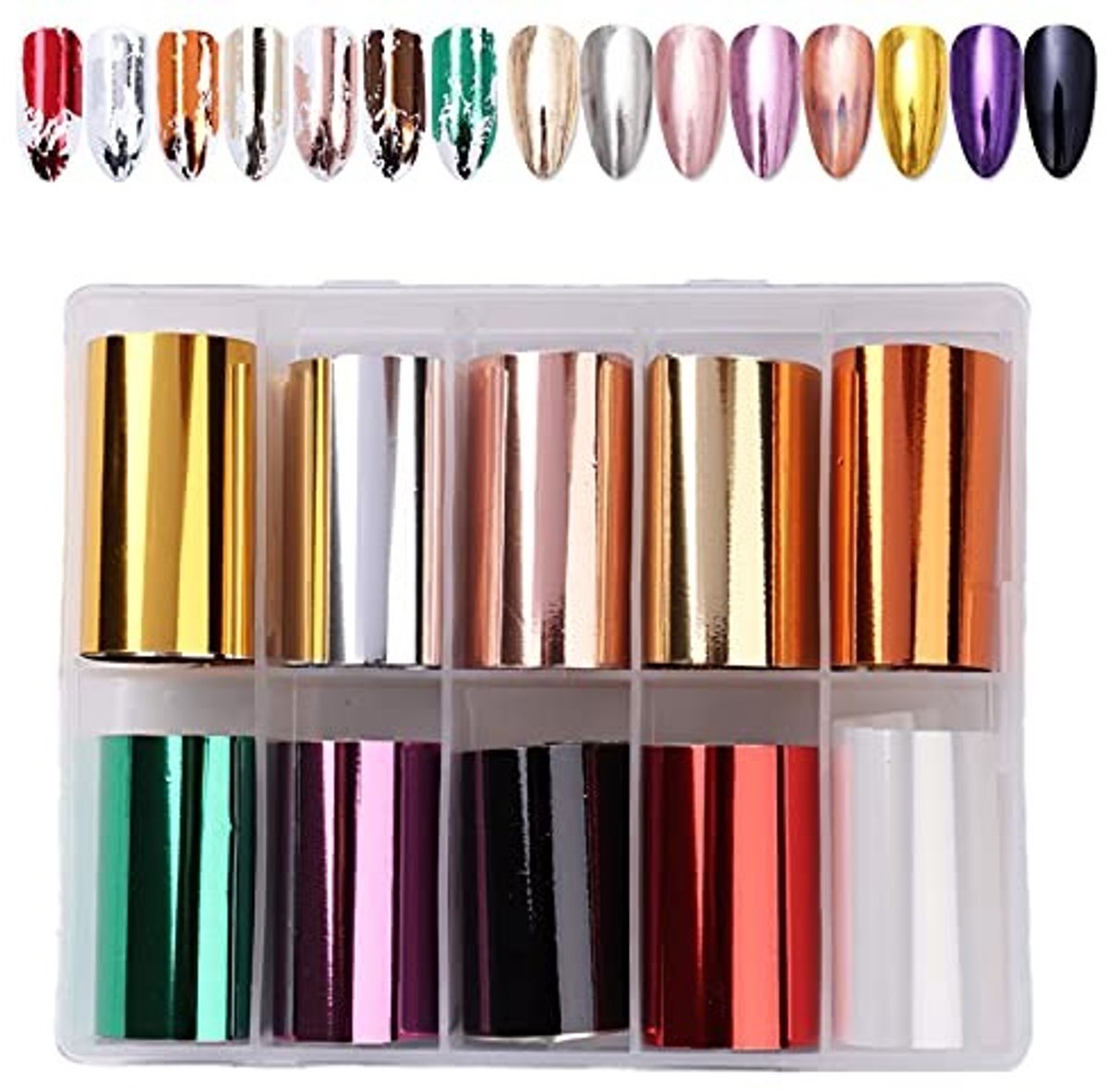 Solidchoice - Nail Foil Sticker Set met 10 Rollen voor Nagelkunst