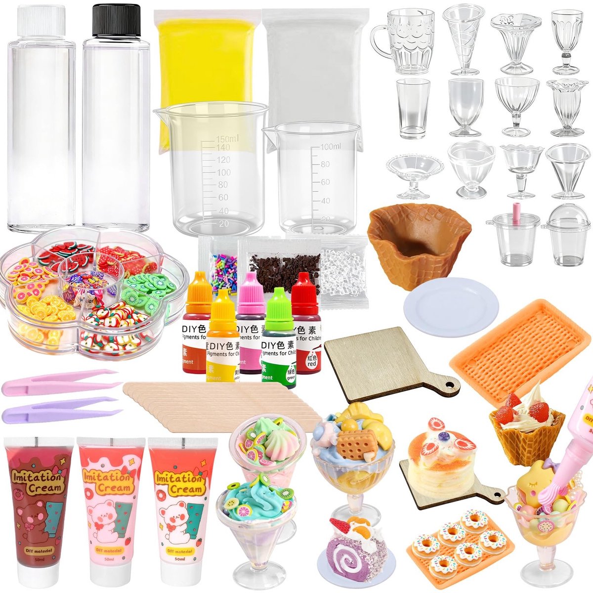 Solidchoice - 45-delige Miniatuur Dessertset voor DIY Keukenaccessoires