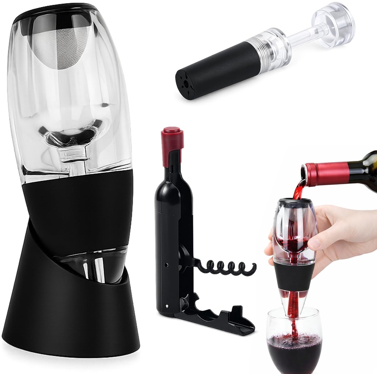 Solidchoice - Luxe Wijnaccessoire Set met Decanteerder en Kurkentrekker