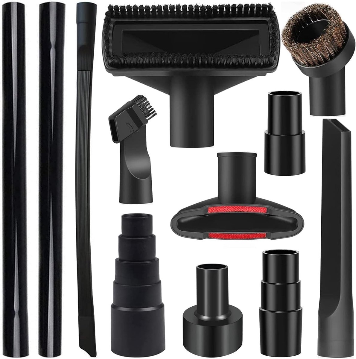 Stofzuigermondstukset - Kunststof - 12-delige Universele Stofzuigeraccessoires voor Nat en Droog Gebruik