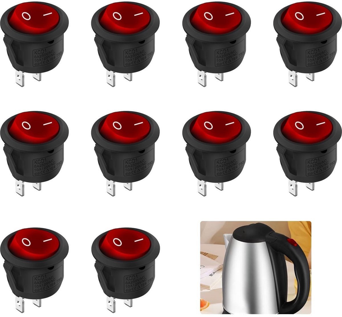 Solidchoice - Set van 10 Toggle Switches voor Elektrische Circuitbediening