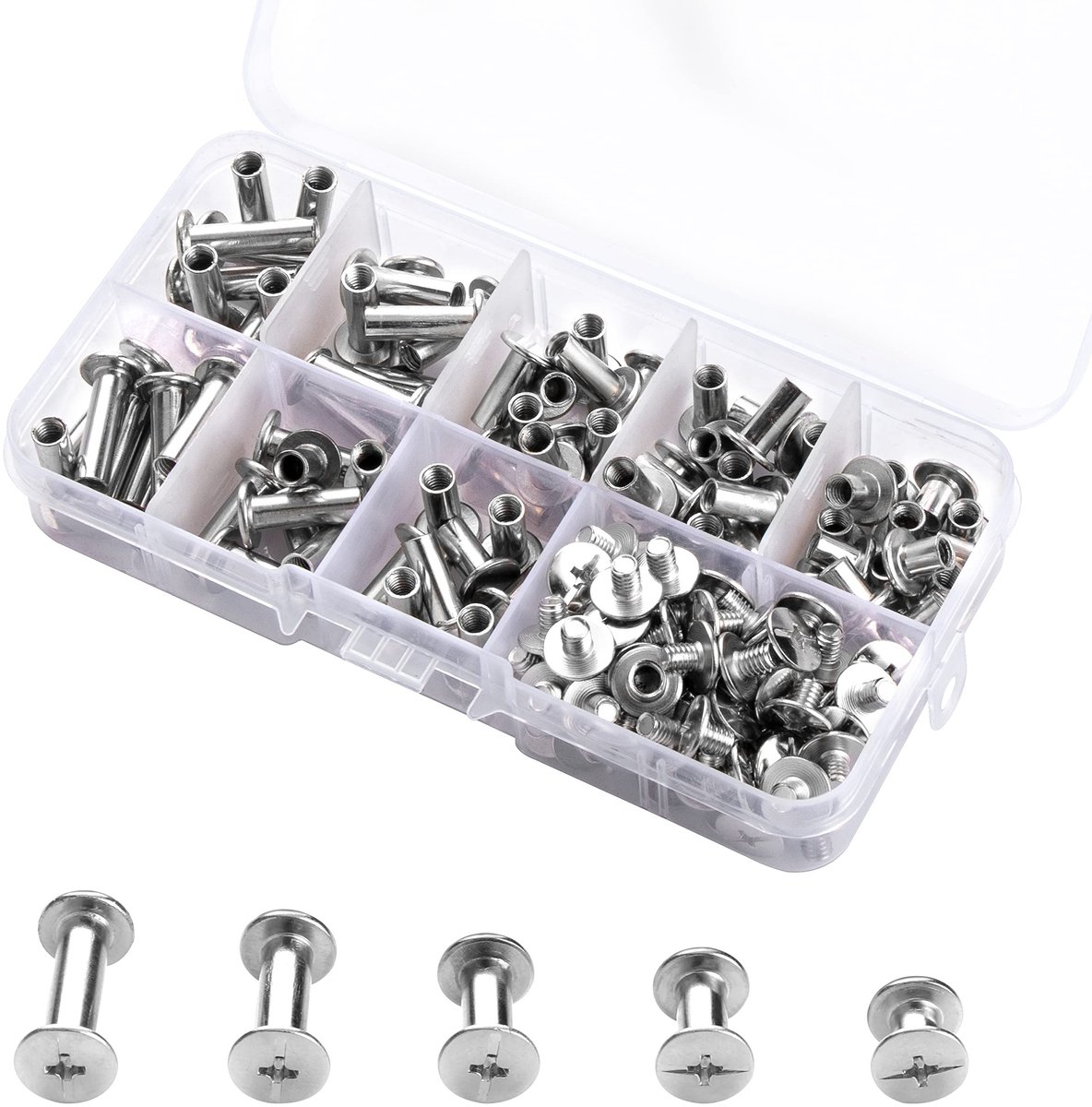 Solidchoice - Set van 160 Boekschroeven voor Binding en Creatief Gebruik