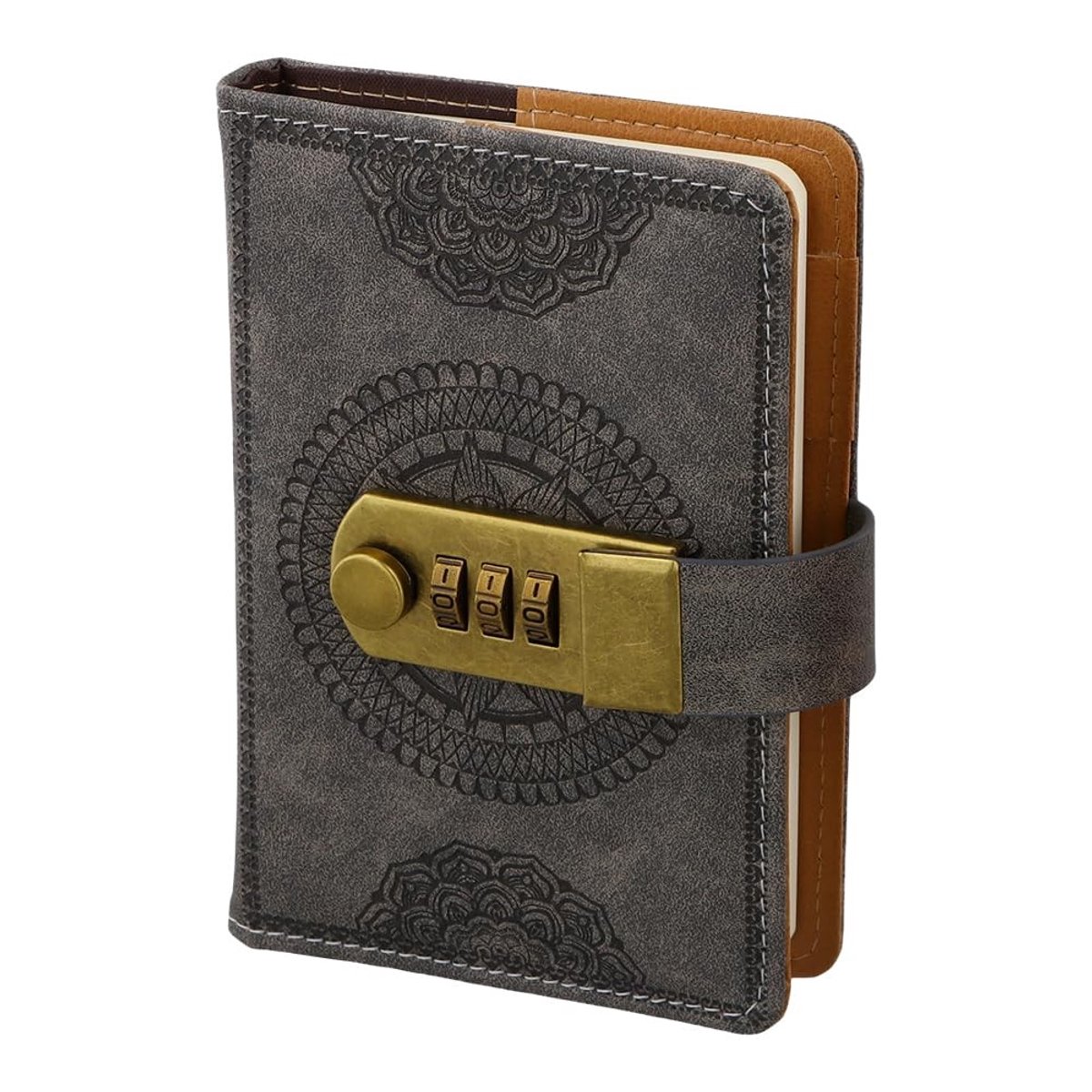 Solidchoice - Vintage PU Lederen Notitieboek met Slot, 240 Pagina's
