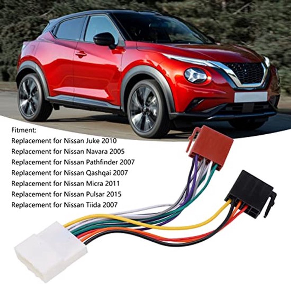 Auto Aftermarket Radio Stereo Kabelboom Adapterconnector Autoradio Kabelboom Stereo Adapter ISO Kabelstekker vervanging voor Juke
