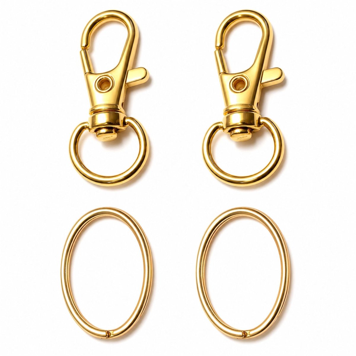 Solidchoice - Set van 80 Carabiner Haken en Sleutelhangers