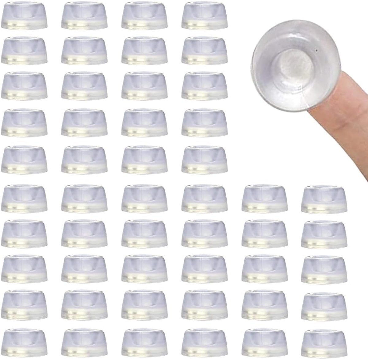50 stuks zelfklevende elastische buffers, siliconen beschermbuffers, meubelbuffers, rubberen buffers voor - ShopVlot