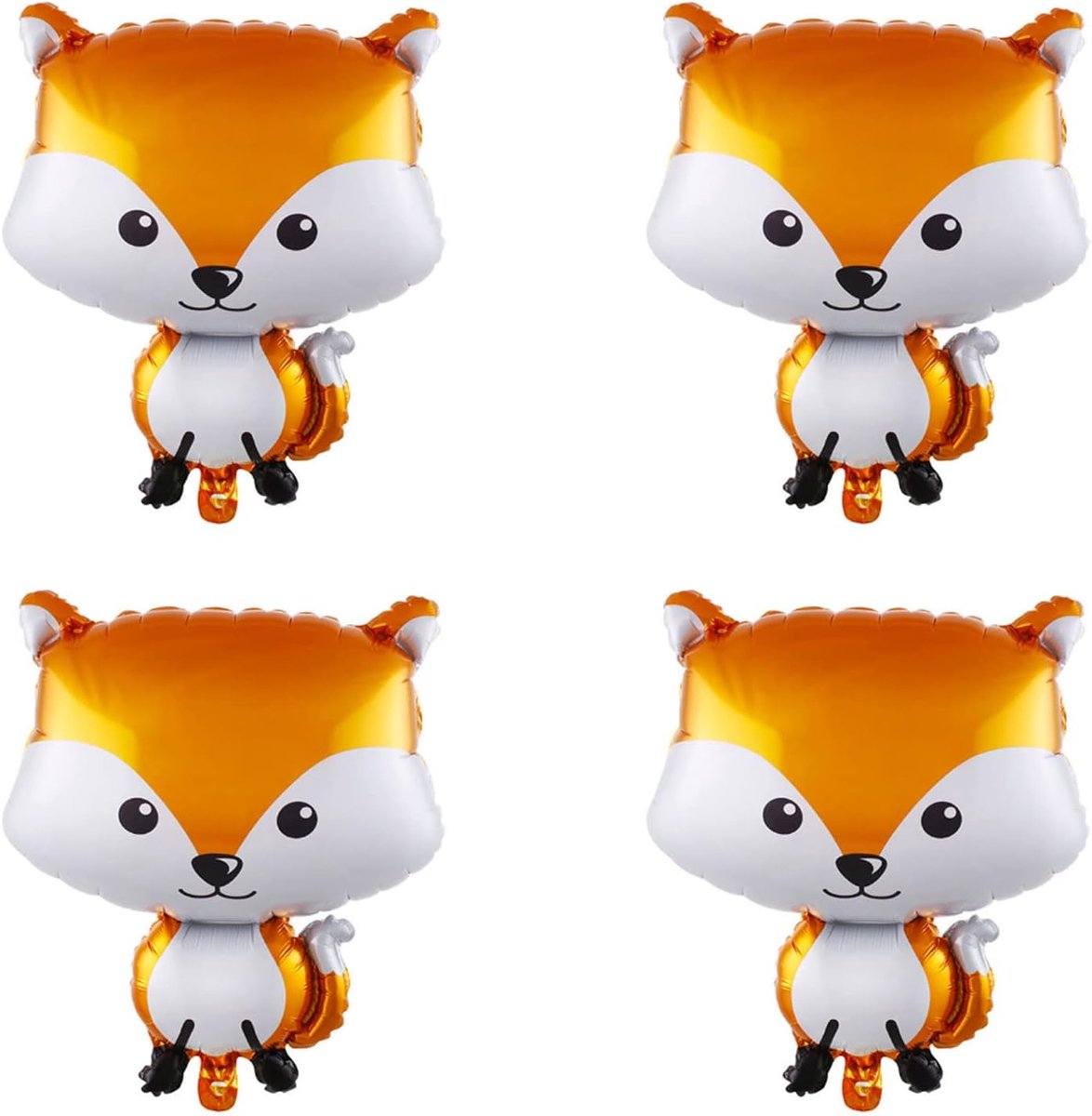 4pcs Mylar Fox Balloons for Baby Shower Kids Boys Forest Theme Party Decoration 63cm - ShopVlot