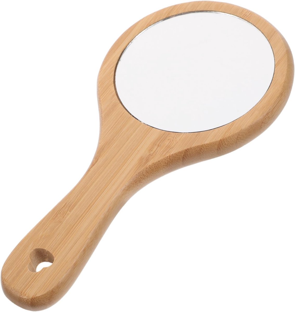 GANAZONO Vintage handspiegel met houten handvat, kleine ronde cosmetische spiegel, draagbaar en stijlvol voor - ShopVlot