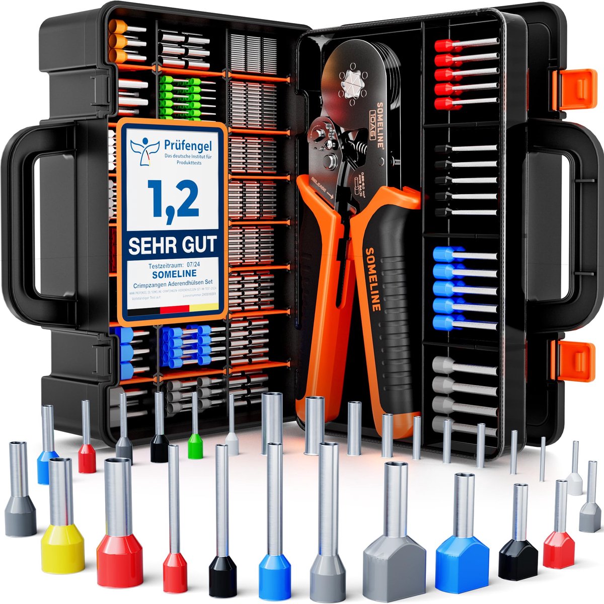Adereindhulst Krimptang Set - 28 Delig Kabelhulzen Assortiment 0,25-10mm² - Kabelkrimptang met Ferrules voor Elektrische Verbindingen