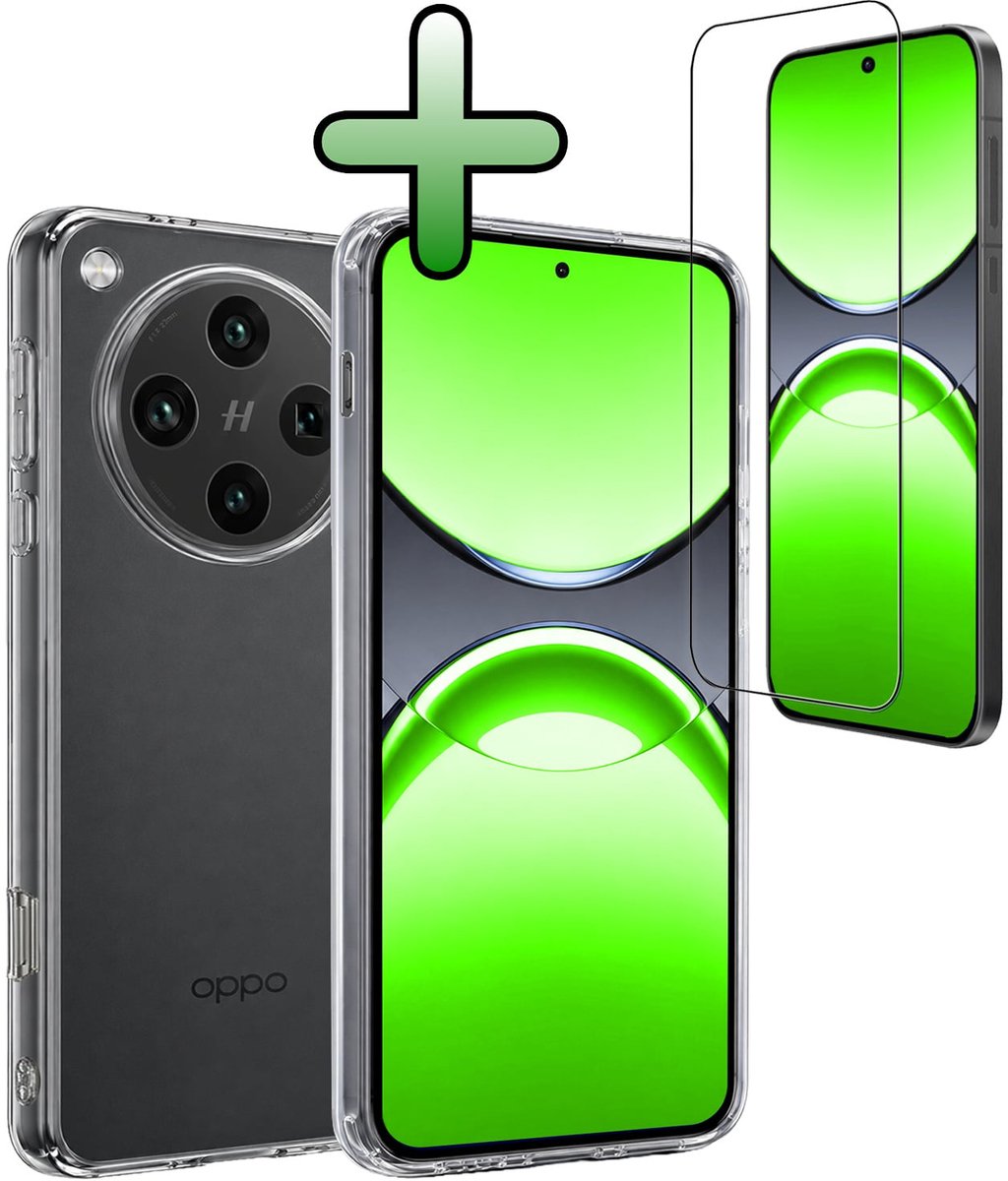 Hoesje Met Screenprotector - Geschikt voor OPPO Find X8 Pro - Sterk & Shockproof - Back Cover - Siliconen Case - Telefoon Hoes - Transparant