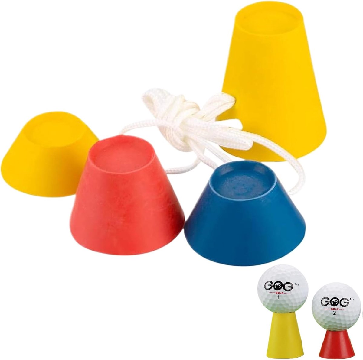 Golf Tees, 4pcs Tea Golf, Plastic Golf Tees, Winter, Golf Tees, Various Heights and Multicolored Rubber Golf Tees for - ShopVlot