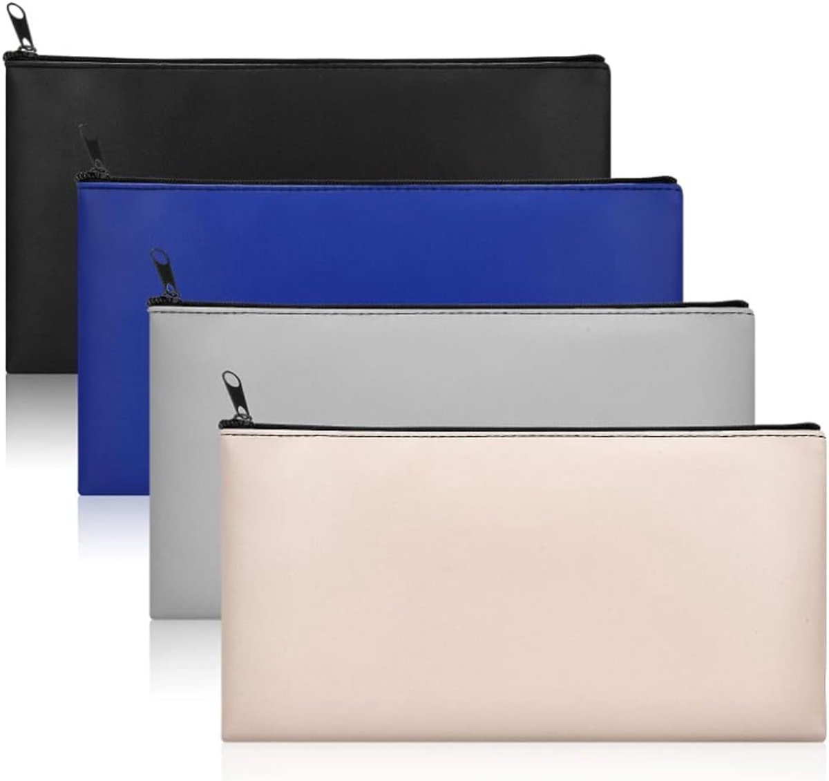 Pack of 4 Faux Leather Sofa Bags, PU Sofa Bag, Purse, Bank Bags, Wallet for A5 Documents, Purse for School, Household - ShopVlot