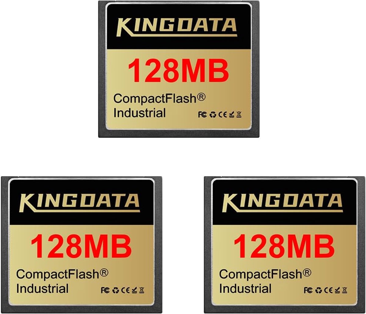 Compacte Flash-geheugenkaart 3 pack 128 MB FAT16 type I voor industriële apparatuur en digitale camera's - ShopVlot