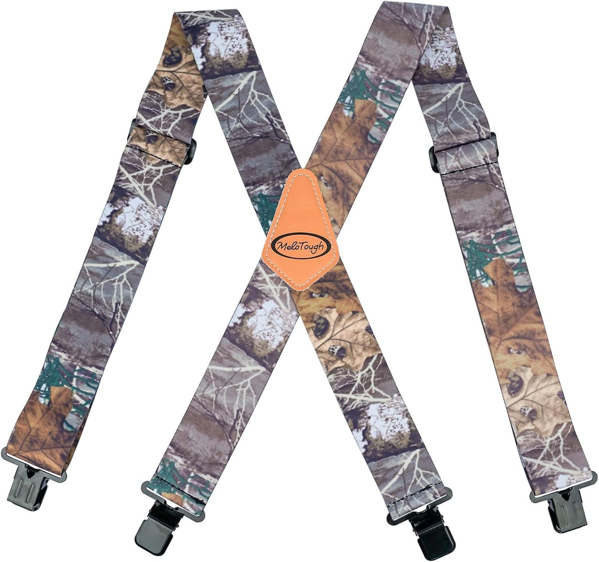 MELOTOUGH Men's Braces 5cm Wide Adjustable and Elastic Suspenders X-Shape with High-Strength Clips - ShopVlot