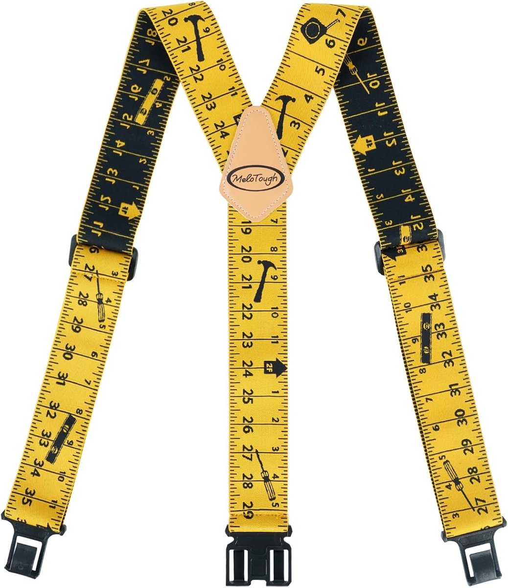 MELOTOUGH Belt Clip Suspenders Men Perry Braces with 2 Inch Width, Non-Metal Suspenders for Casual Wear, Workplace - ShopVlot
