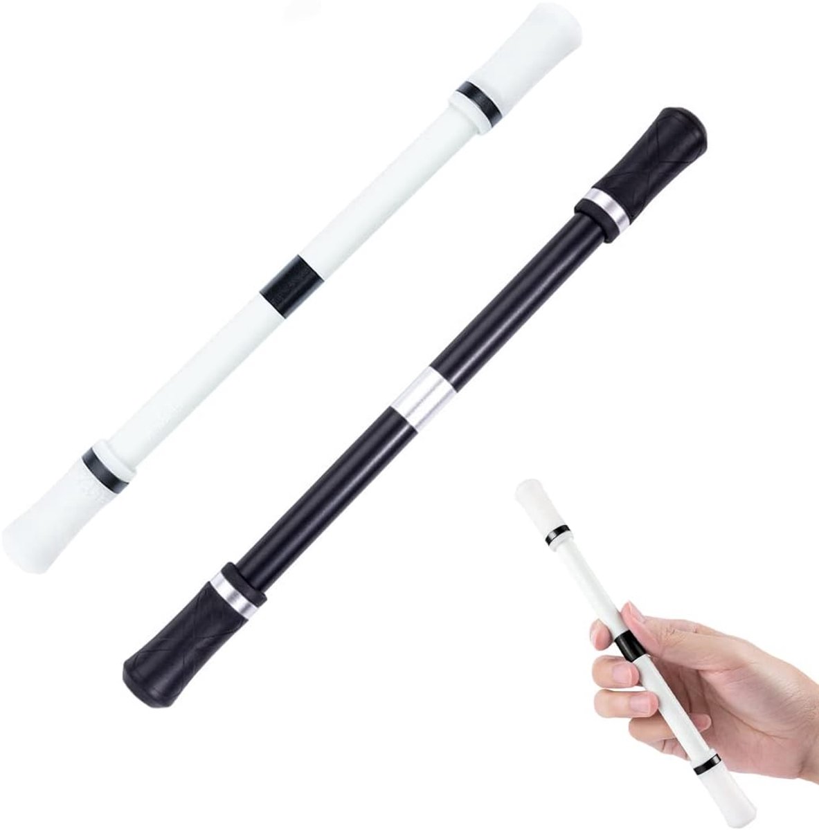 2 pcs rotating pen finger rotation pens non-slip coating - ShopVlot