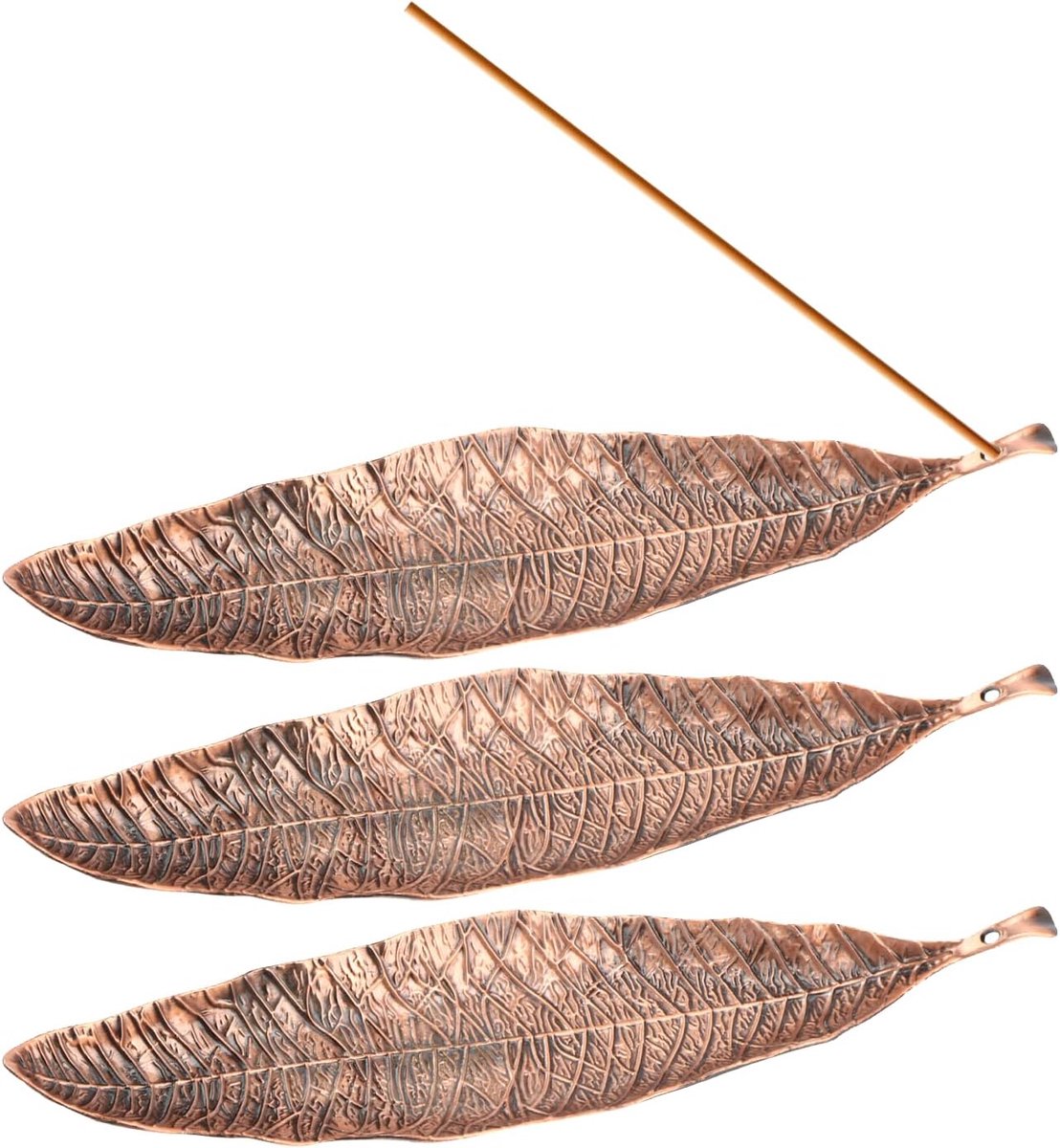 3 Pcs Incense Sticks Holder, Metal Leaf Incense Stick Holders Ash Catchers, 8.27 Inch Incense Holder Sticks Burner - ShopVlot