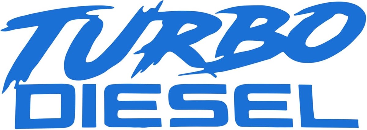Reflecterende bumpersticker reflecterend blauw vierkant turbo diesel reflecterende autosticker gepersonaliseerde - ShopVlot