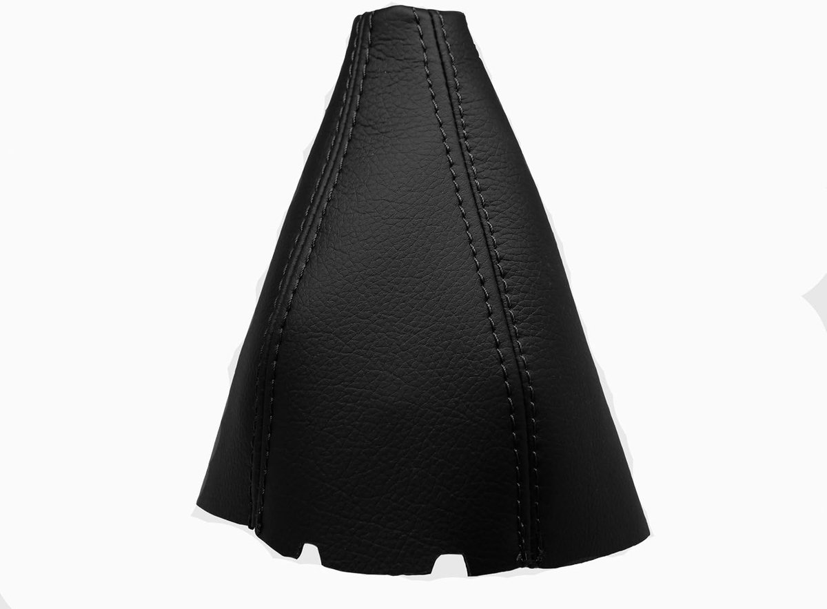 For Skoda Fabia model 1999-2007 shift bag 100% leather black - ShopVlot