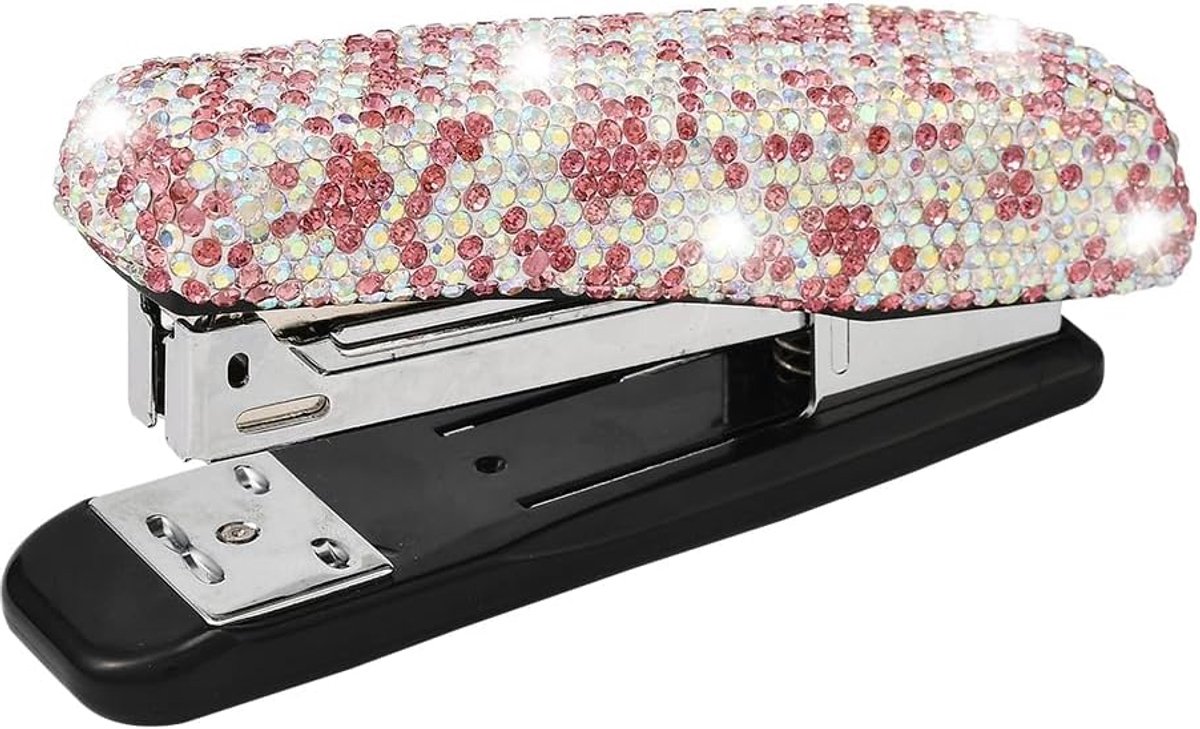 XhuangTech Bling Crystal nietmachine, handgemaakte strass schattige nietmachine briefpapier stijlvolle accessoires - ShopVlot