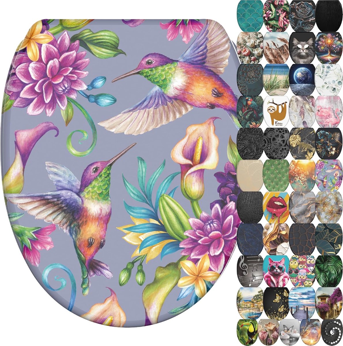 Sanilo toilet seat with soft closing mechanism I High-quality wooden toilet seat I Toilet lid in various motifs - ShopVlot
