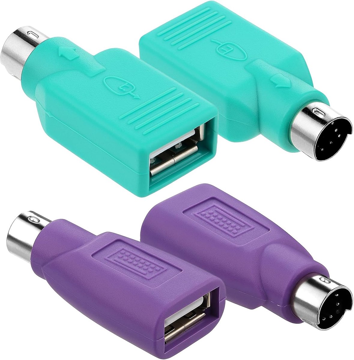 4pcs PS2 to USB A Adapter for Mouse and Keyboard, PS/2 Female to USB-A Male, Spare Part for Desktops, Laptops and - ShopVlot