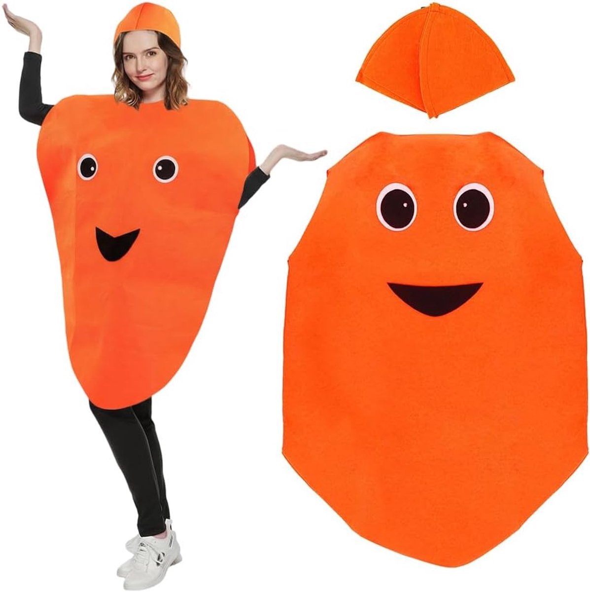 Adult Fruit Costume Outfit Unisex Fruit Costume Bundle for Adults Cute Fruit Fancy Dress with Leaf Headpiece Fruit - ShopVlot