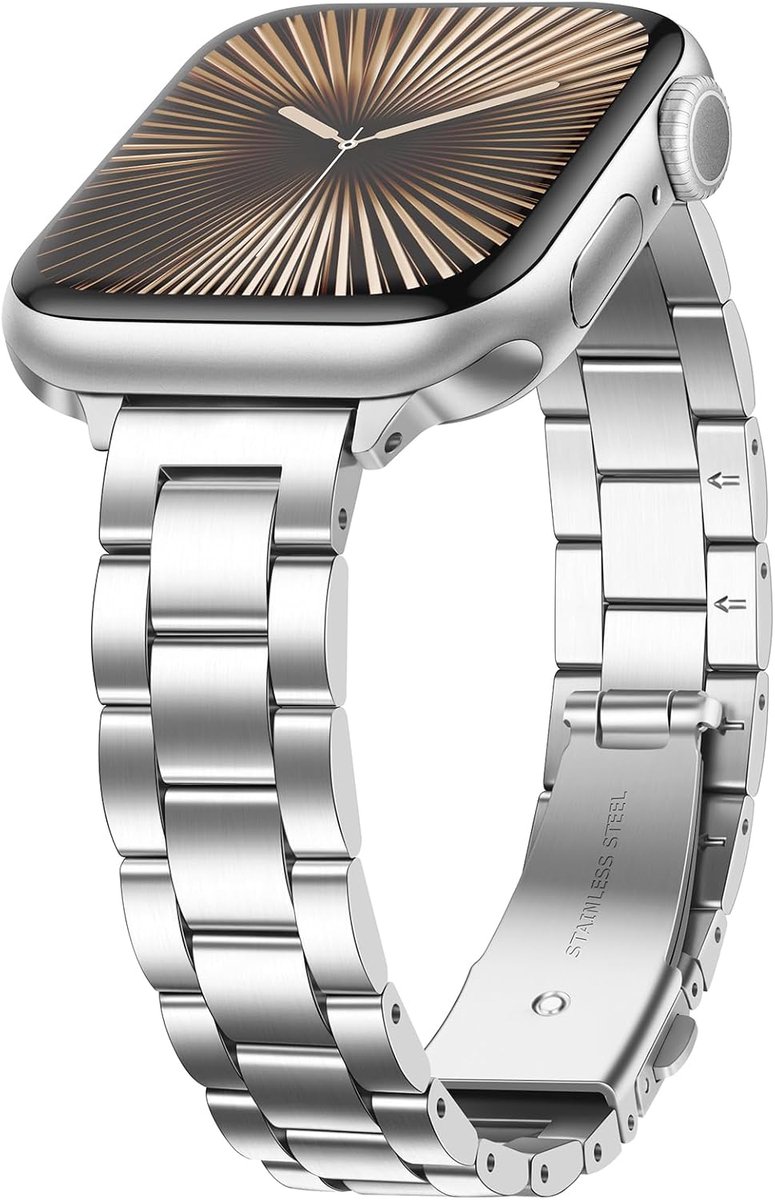 Anlinser Compatible with Apple Watch Strap 49 mm 46 mm 45 mm 44 mm 42 mm 41 mm 40 mm 38 mm Thin Metal Women Bracelets - ShopVlot