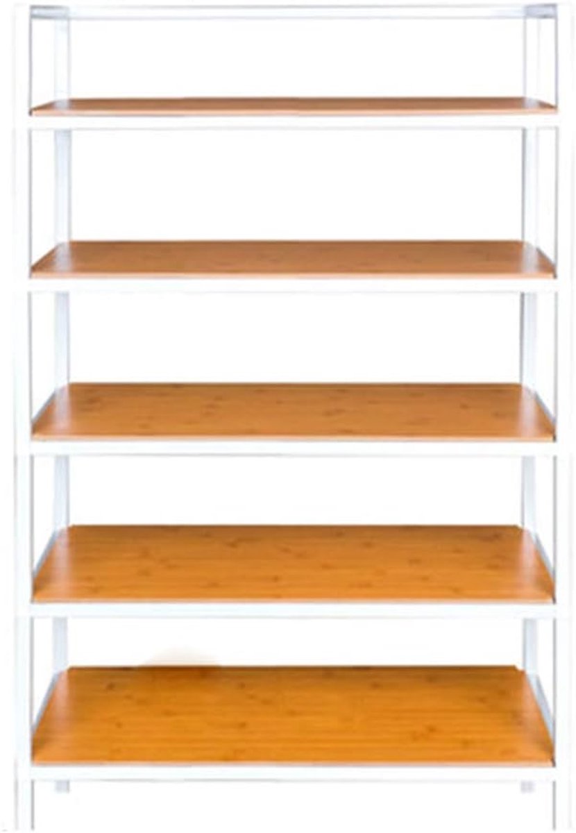 Schoenenrek 5-laags - Wit - Geschikt voor 20 paar schoenen - Perfect voor kast of entree - ShopVlot