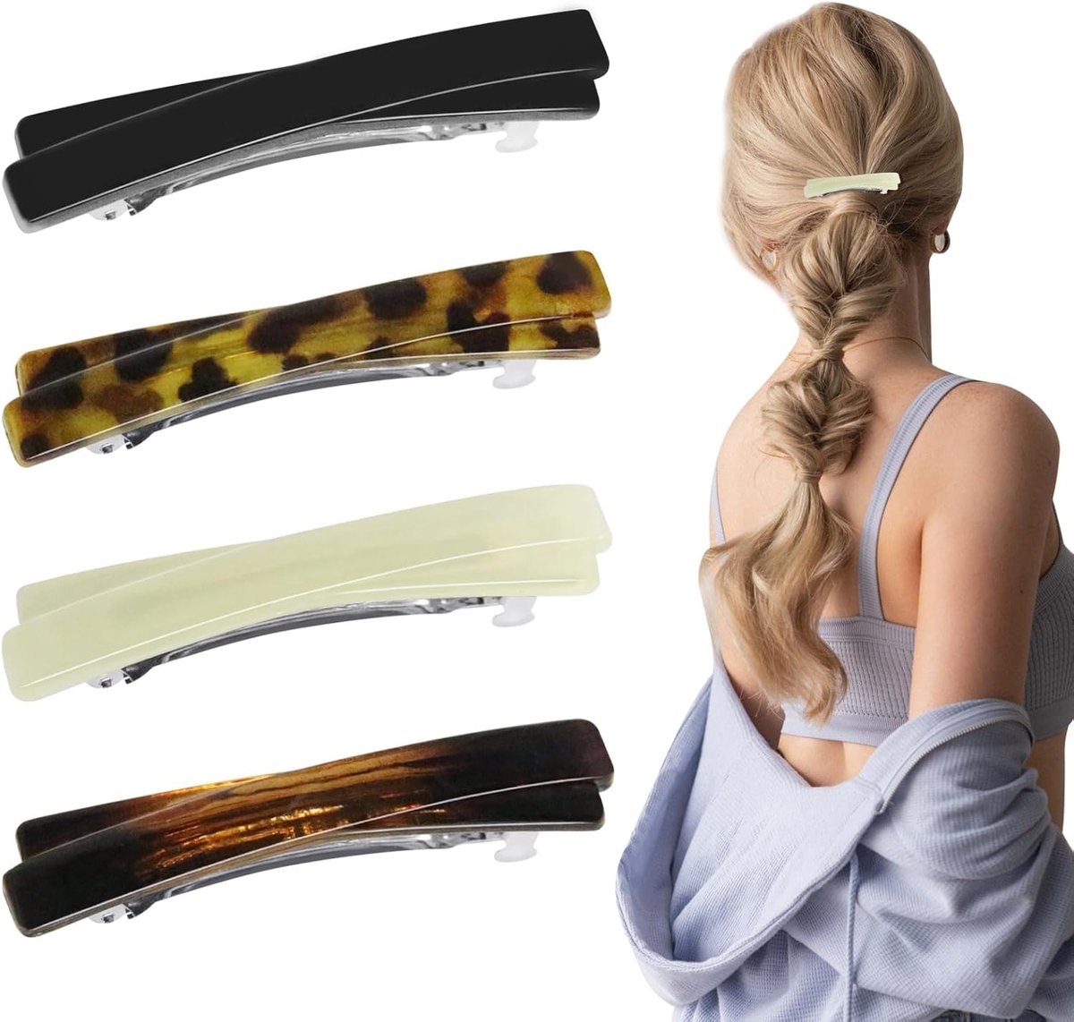 Haarspelden voor dames - 4 stuks - kleine schelpvorm - stevig en comfortabel - perfect voor styling - ShopVlot