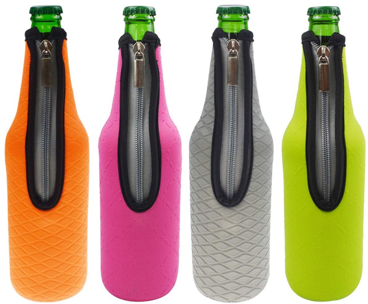 Solidchoice - Neopreen Isolatie Sleeve voor Bierflessen (Set van 4)
